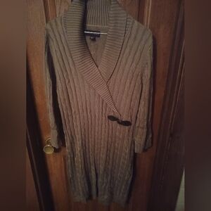 Cozy Brown Cable Knit Sweater